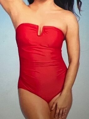Kona Sol Bright Red One-Piece Swim Suit